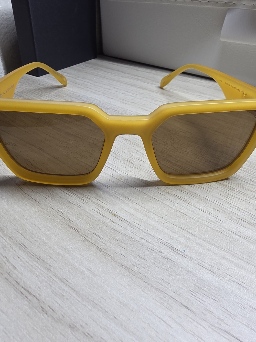 Brand New Mita MIO BISCAYNE Yellow Statement Sunglasses